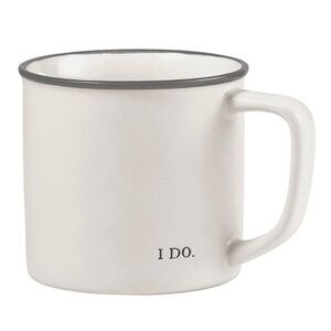 I Do Mug Matte White Stoneware 16oz NWT